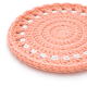 Handmade Cotton Yarn Peach Crochet Doily Coaster